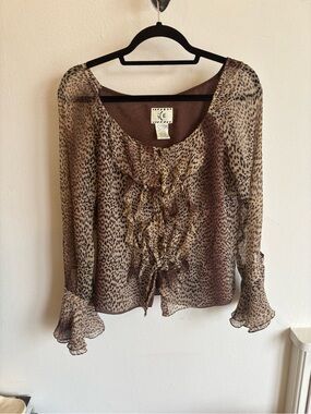 Ice animal print blouse